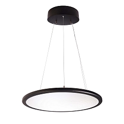 KapegoLED pendant luminaire LED Panel, transparent, round, warm white, black