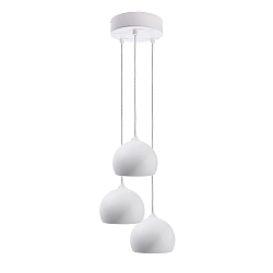 LED pendant luminaire HEZE III, 3 flames, 15W 3000K 1000lm 90�, matt white