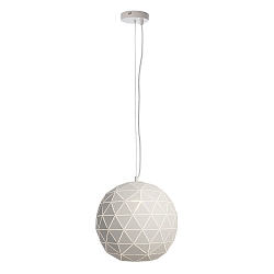 Pendant luminaire ASTEROPE RUND 400, E27, matt white