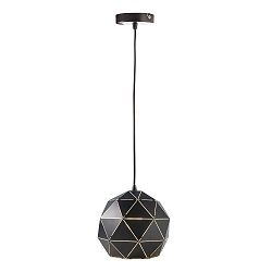 Pendant luminaire ASTEROPE RUND 250, E27, matt black