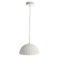Plaster pendant luminaire BASKET I, � 20.6cm / H 100.5cm, E27 max. 40W, paintable