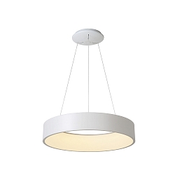 pendant luminaire SCULPTORIS 80 CCT DIM CCT Switch, ring shape IP20, mat, traffic white dimmable