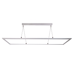 pendant luminaire LED PANEL square IP40, white aluminum dimmable