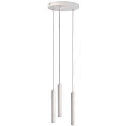 pendant luminaire SLIM DIM 3 flames, round, UGR < 19 IP20, traffic white dimmable