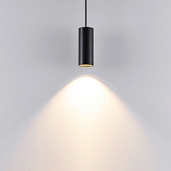 pendant luminaire CAN 150 down, cylindrical, direct GU10 IP20, black