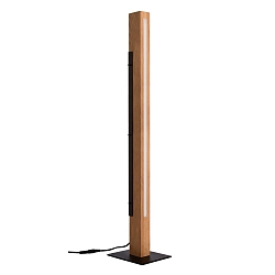 floor lamp MADERA wooden lamp IP20, brown, black dimmable