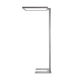 floor lamp OFFICE ONE MOTION UP AND DOWN for VDU workstation, with sensor, with touch dimmer IP20, white aluminum dimmable