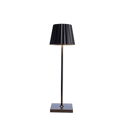 battery table lamp SHERATON II dimmable IP54, black dimmable
