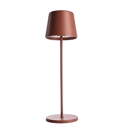 battery table lamp CANIS CCT Switch, with touch dimmer IP65, mat, terracotta dimmable
