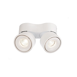 LED ceiling luminaire UNI II DOUBLE, 18W 3000K 1350lm 35�, dimmable, white