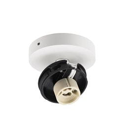 ceiling luminaire CAN TILT ROUND BASE � 8CM MIX�N MATCH 1 flame, round, without shade, cardanic swivelling GU10 IP20, white