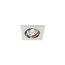 Recessed ceiling ring square, swivelling, voltage constant, 12V AC / DC, GU5.3 / MR16, 50W, chrome