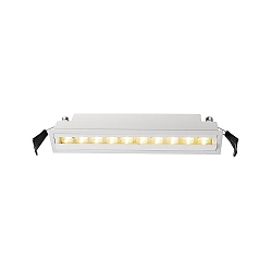 Recessed LED ceiling luminaire CETI 10, 28-29V DC, 20W 3000K 1120lm 30 / 90�, current constant, asymmetrical, dimmable, white