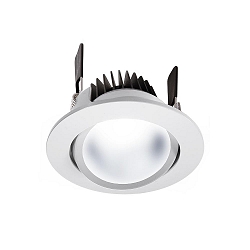 Recessed LED ceiling luminaire COB 95 cCT, 16W, 24V, 65�, 250cm-6500K, IP20, white