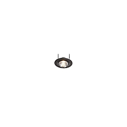 Recessed LED ceiling luminaire sATURN, 8W, 20-22V, 37�, 2700K, IP20, black / chrome
