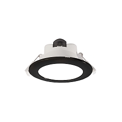 ceiling recessed luminaire ACRUX 90 CCT Switch, with decorative ring IP20, black, white dimmable