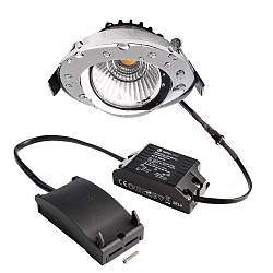recessed spotlight DIONE IP44 DIM 827 swivelling, wired through IP44, chrome dimmable
