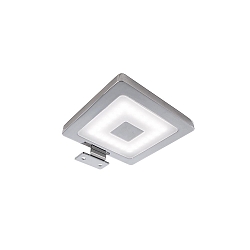 Furniture luminaire MIRROR SQUARE, 12V DC, 4.3W, 120�, 4000K, silver / chrome