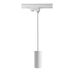 3-phase pendant luminaire CAN 150 down, cylindrical, short GU10 IP20, white