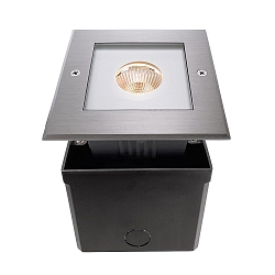 LED in-ground luminaire COB outdoor spot square, symmetrical, 220-240V AC / 50-60Hz, 6W, stainless steel, 25�, IP67, 3000K