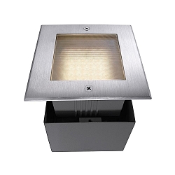 LED in-ground luminaire SQUARE II outdoor spot square, 220-240V AC / 50-60Hz, 2.2W, stainless steel, 120�, IP67, 3000