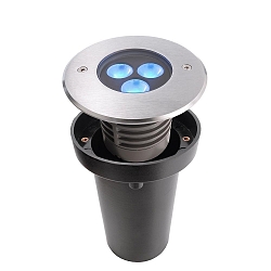 LED in-ground luminaire III RGB outdoor spot, 24V DC, 6W, 30�, stainless steel, silver