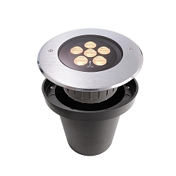 LED in-ground luminaire HP IV outdoor spot, 24V DC, 10W, 25�, IP67, 3000K, stainless steel silver, warm white
