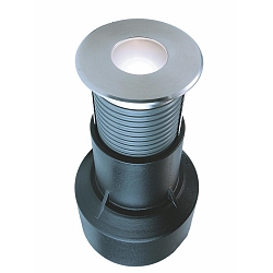 LED in-ground luminaire BASIC ROUND outdoor spot, voltage constant, symmetrical, 24V DC, 0.4W, stainless steel, 120�, IP67