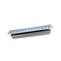KapegoLED in-ground luminaire LINE V RGB, 24V, 18W, silver transparent