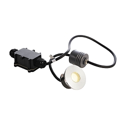 Outdoor LED in-ground luminaire PEACOCK, IP67, walkable bis 5 kN, 2W 3000K 150lm 30�, silver