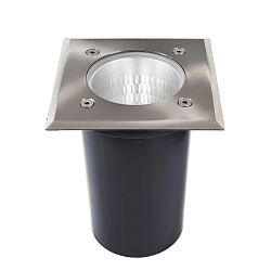 Floor recessed luminaire PHAKT, square, set, voltage constant, 220-240V AC/50-60Hz, 1x max. 9W