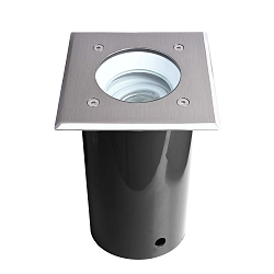 Floor recessed luminaire PAVO, square, set, voltage constant, 220-240V AC/50-60Hz, 1x max. 9W