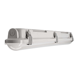 damp-proof luminaire TRI PROOF BASIC 61CM / 18W 840 ON-OFF impact resistant, switchable IP65, light grey 