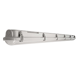 damp-proof luminaire TRI PROOF BASIC 151CM / 55W 840 ON-OFF impact resistant, switchable IP65, light grey 