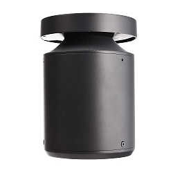 bollard lamp FARO 25 with lens optics, wired through IP65, dark grey dimmable