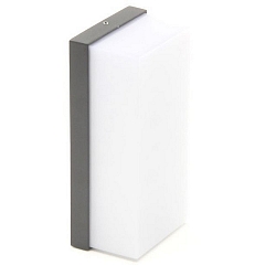 Outdoor LED wall luminaire GRUMIUM SQUARE cCT, IP54, 10W 3000 / 4000K 530lm 138�, die-cast aluminum, dark grey
