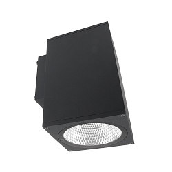 facade spotlight SHORELINE PRO SQUARE 140 DOWN 1 flame, square, CCT Switch IP65, dark grey dimmable