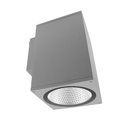facade spotlight SHORELINE PRO SQUARE 140 DOWN 1 flame, square, CCT Switch IP65, light grey dimmable