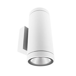 facade spotlight SHORELINE PRO ROUND 100 UP&DOWN 2 flames, round, CCT Switch IP65, white dimmable