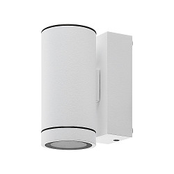 facade spotlight SHORELINE PRO GU10 ROUND 1 flame, cylindrical, with lamp socket GU10 IP65, white