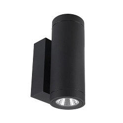 facade spotlight SHORELINE PRO ROUND 68 UP&DOWN 2 flames, round, CCT Switch IP65, dark grey dimmable