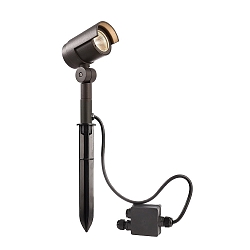 Outdoor LED spike luminaire KEID II, IP65, 10W 3000K 800lm 45�, die-cast aluminum, dark grey