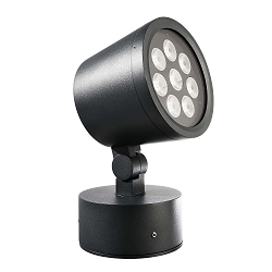 Outdoor LED spot 25W RGBW, IP65, 24V DC, RGB + 5500K 1445lm 20�, die-cast aluminum, black grey