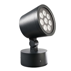 Outdoor LED spot 25W RGBW, IP65, 24V DC, RGB + 3000K 1140lm 20�, die-cast aluminum, black grey