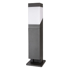 socket light column KUKUI PUKA 2-fold, square, switchable E27 IP54, dark grey 