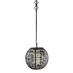 Outdoor luminaire VELORUM, Decorative pendant luminaire, E27, black