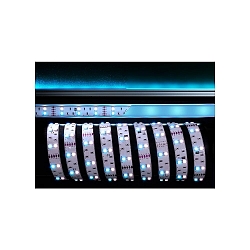 Flexible LED stripe, 5050, SMD, 12V DC, 43.2W, 300cm, RGB + cool white, 3000x19x2mm, 6500-7000K