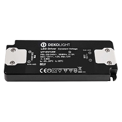 LED power supply FLAT CV UT12V/12W voltage constant, black
