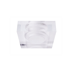 Acrylic ring square 9x9cm, COB LED 68, M58, acrylic, clear / satin, 90 mm, IP20, transparent