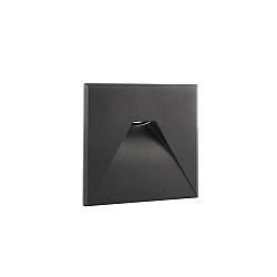 Cover square for light base COB LED Indoor, aluminum, 8.5cm, IP20, black